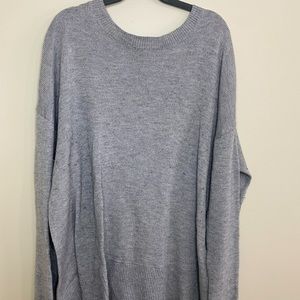 Grey sweater with zipper back